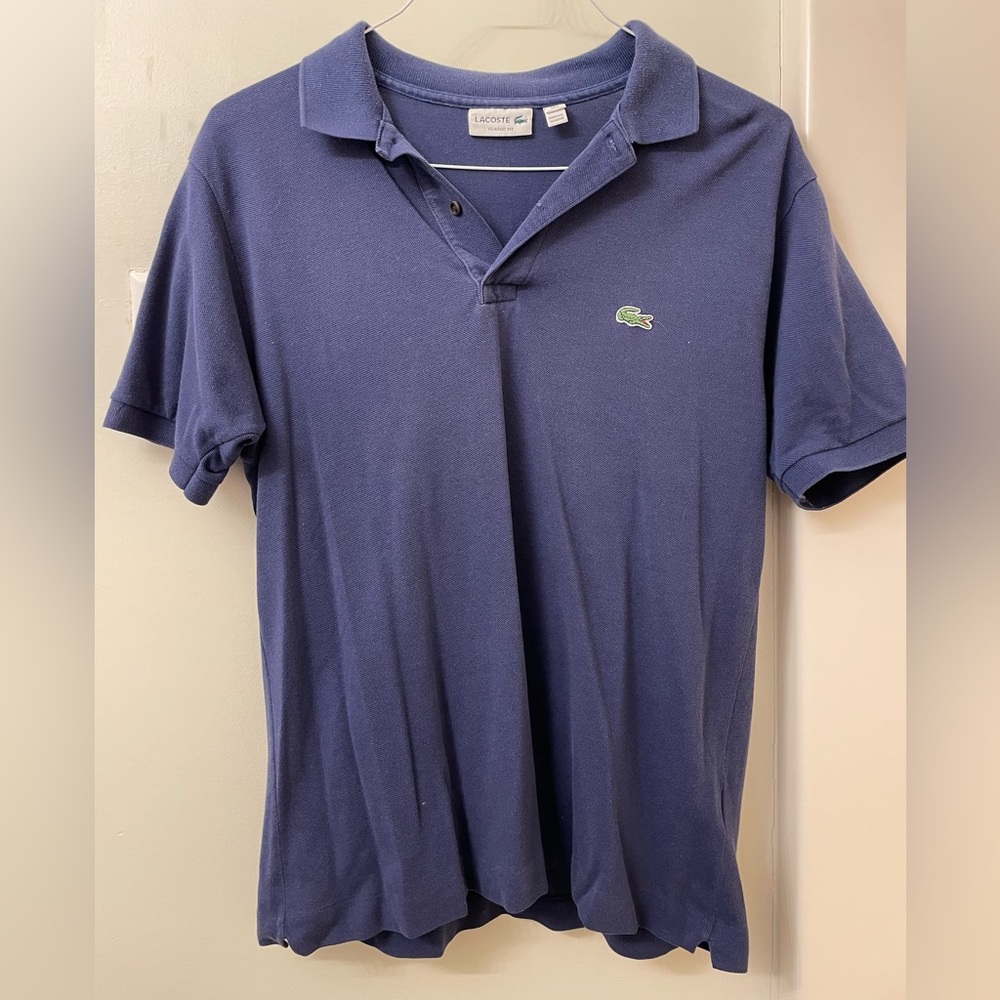 Large Navy Blue Lacoste Polo